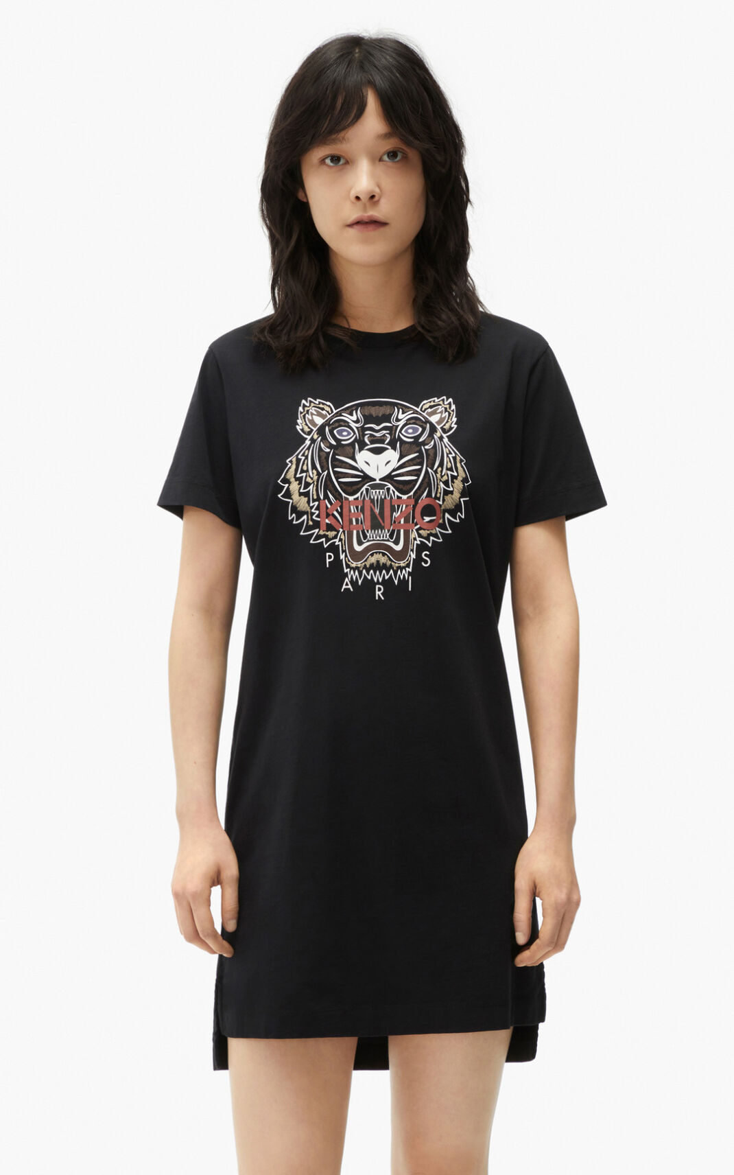 Kenzo Tiger T shirt φορέματα γυναικεια μαυρα | GR899557